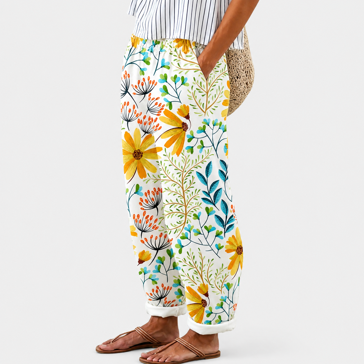 Pantaloni Comfort Giardino Fiorito