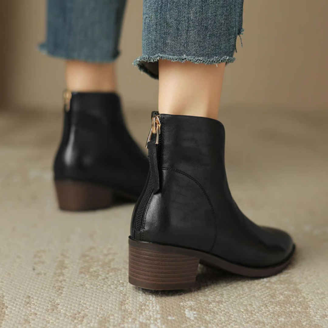 Camilla | Bottines chic à talon bas