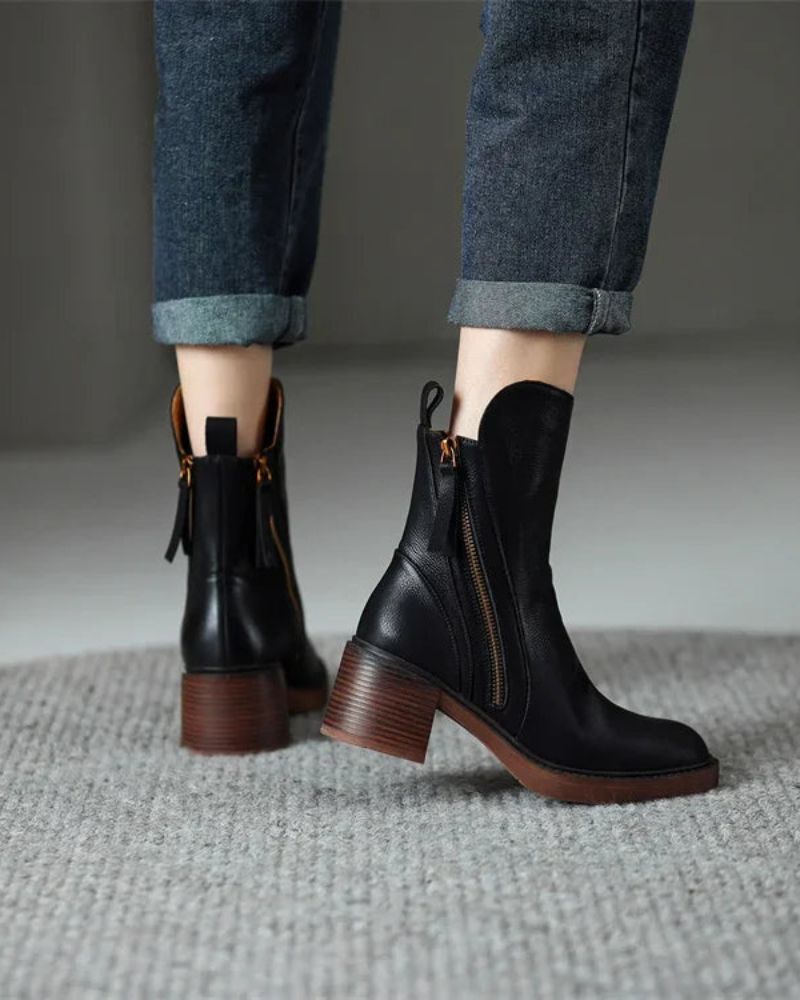 Garciel - Élégantes Bottines En Cuir.