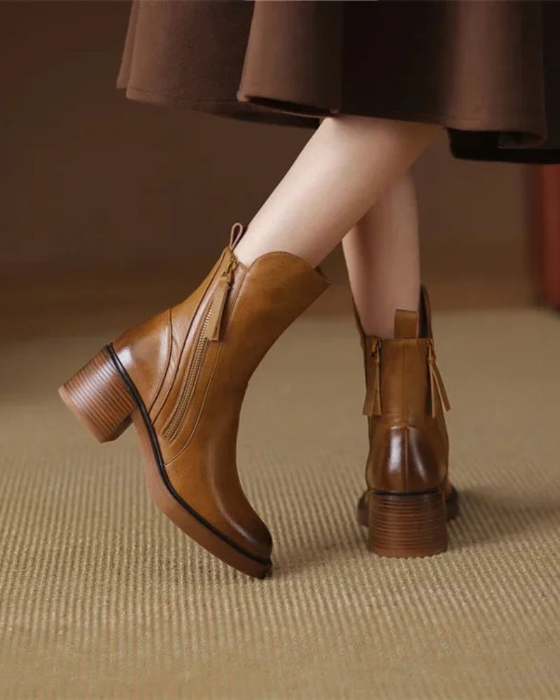 Garciel - Élégantes Bottines En Cuir.