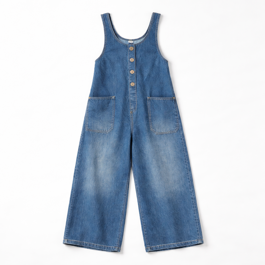 Lenna - Combinaison Denim Décontractée