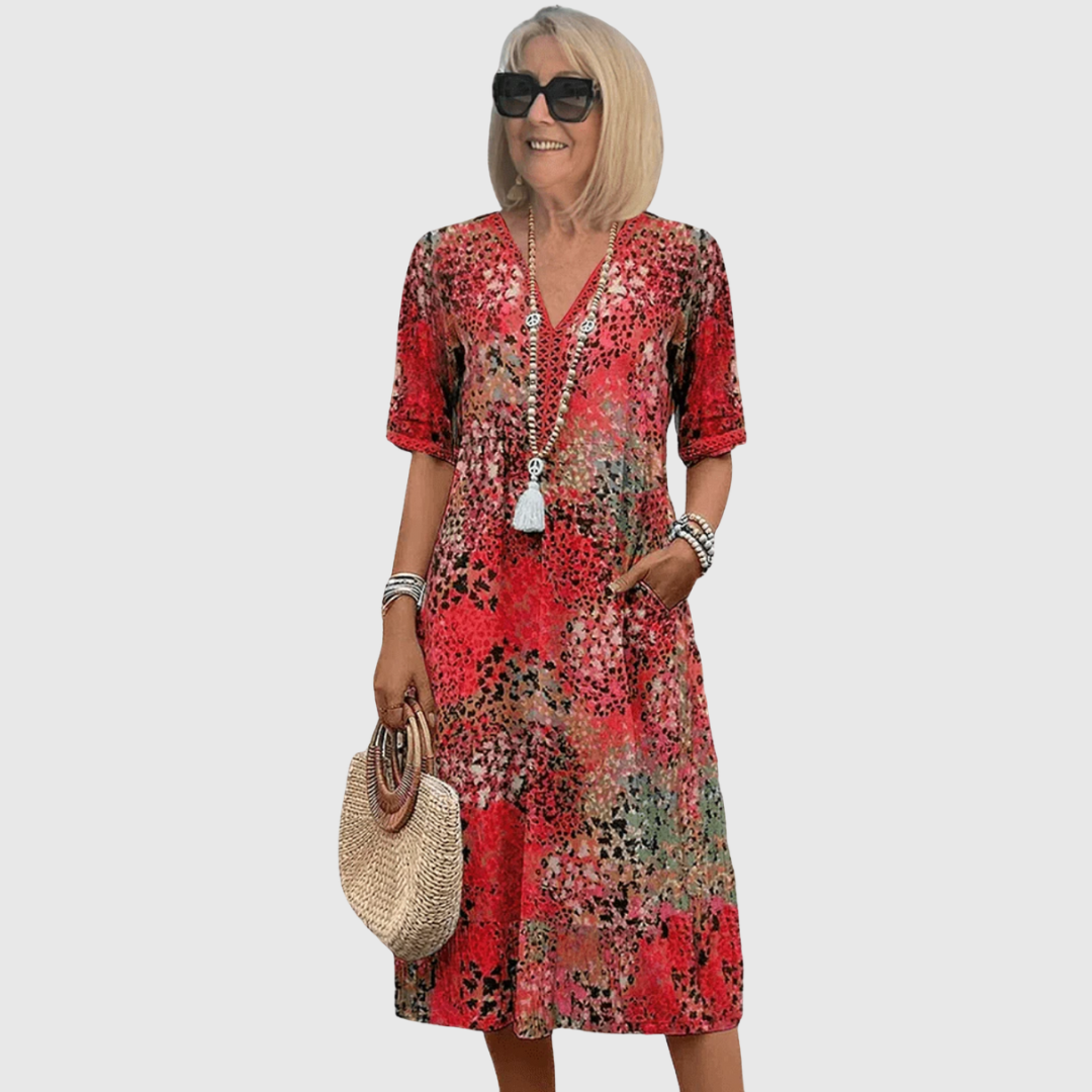 Marina - Robe Midi Élégante Été