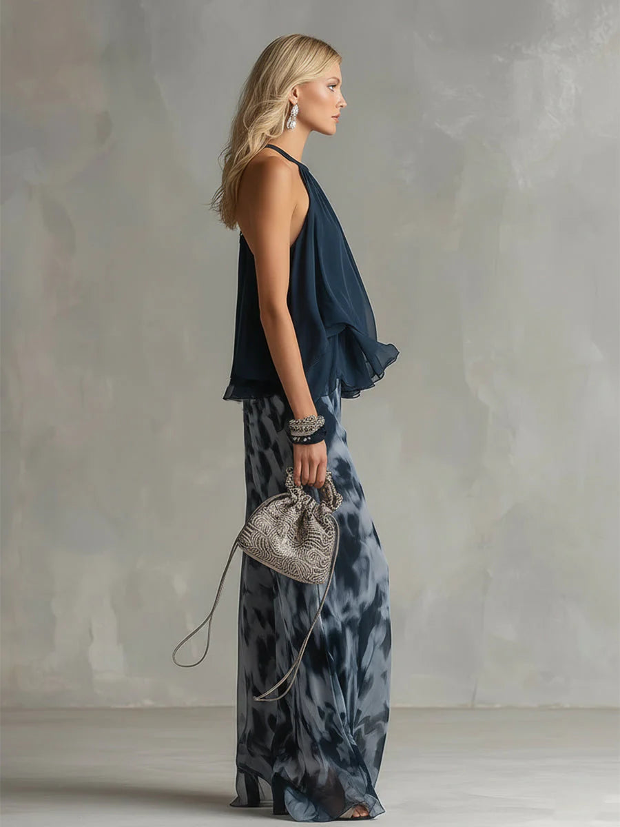 Élise | Ensemble élégant et léger avec top fluide et pantalon ample