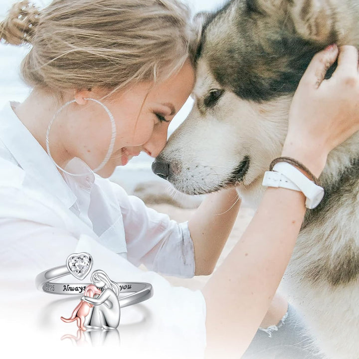 Anne™ – Bague avec Icône Animaux (Rose)