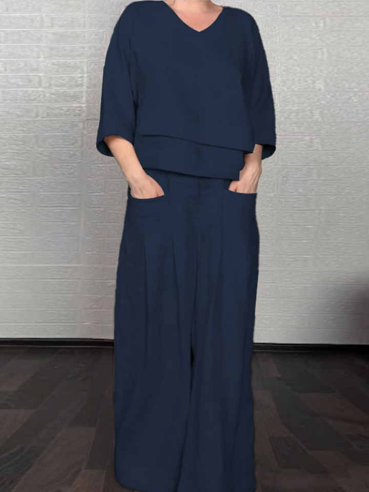 Renaya - Ensemble Décontracté en Coton-Lin