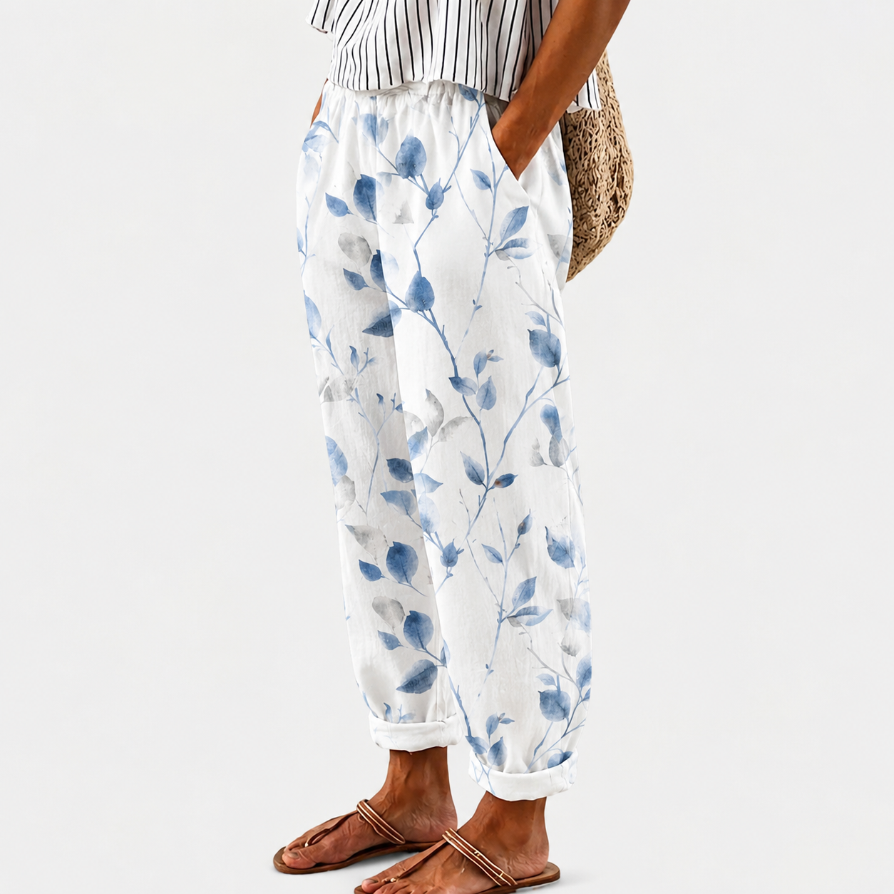 Pantaloni Comfort Blue Willow