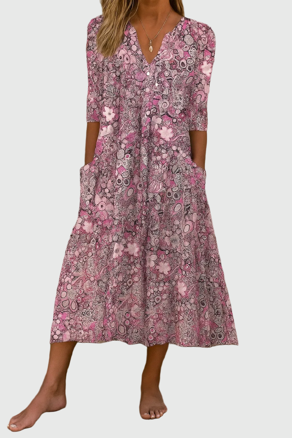 Rosa - Élégante Robe Midi