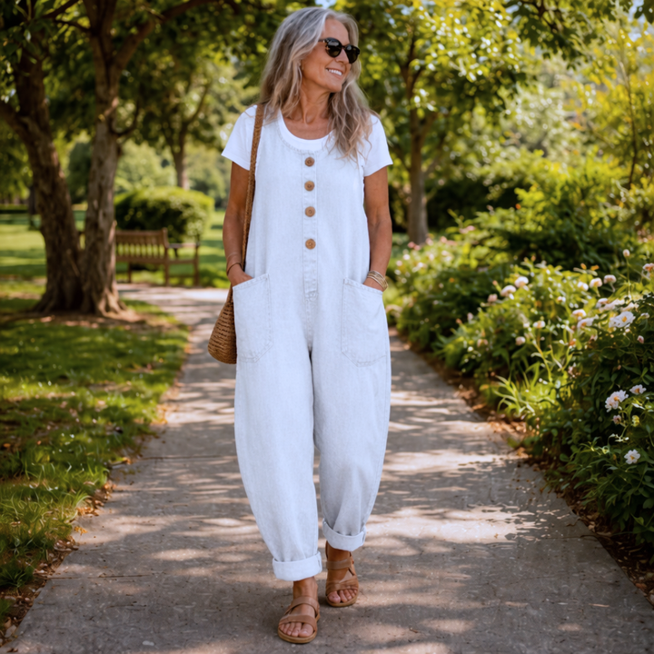 Lenna - Combinaison Denim Décontractée