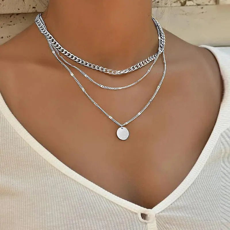 Collier Plaqué Or et Argent Élégant