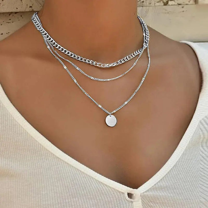 Collier Plaqué Or et Argent Élégant