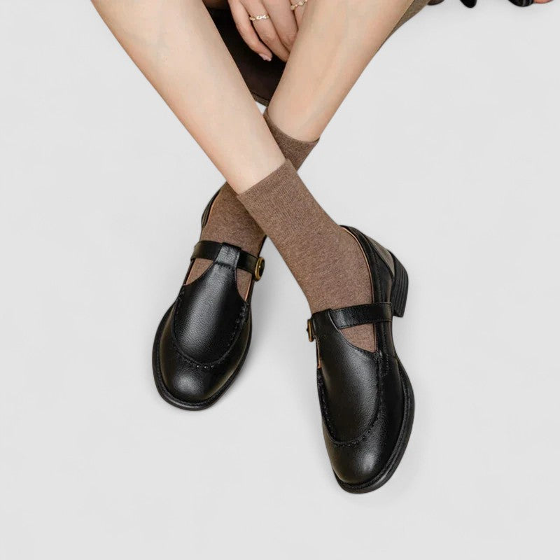 Zhelynne | Scarpe Mary Jane ortopediche a punta quadrata