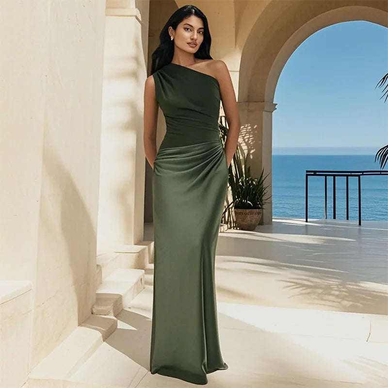 Sophia | Maxi Dress with a Guilt in Satin