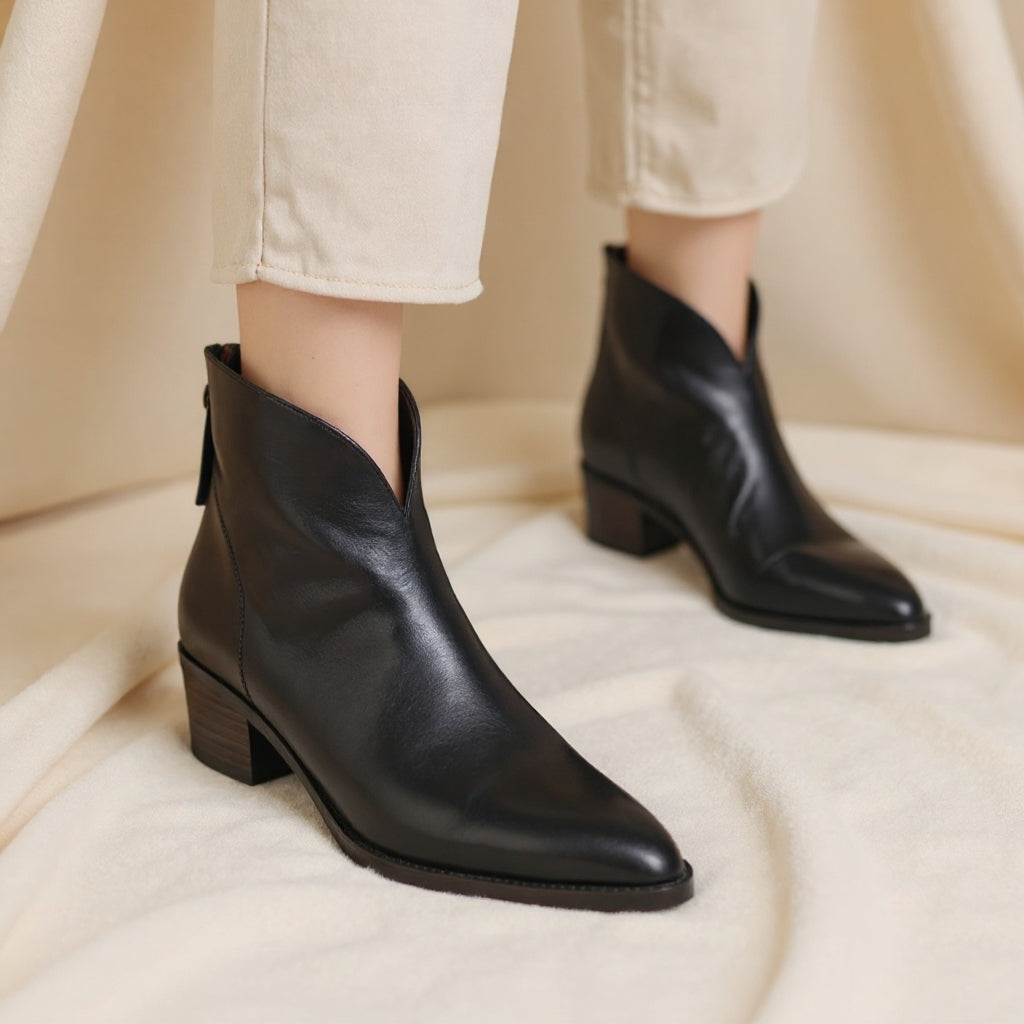 Camilla | Bottines chic à talon bas