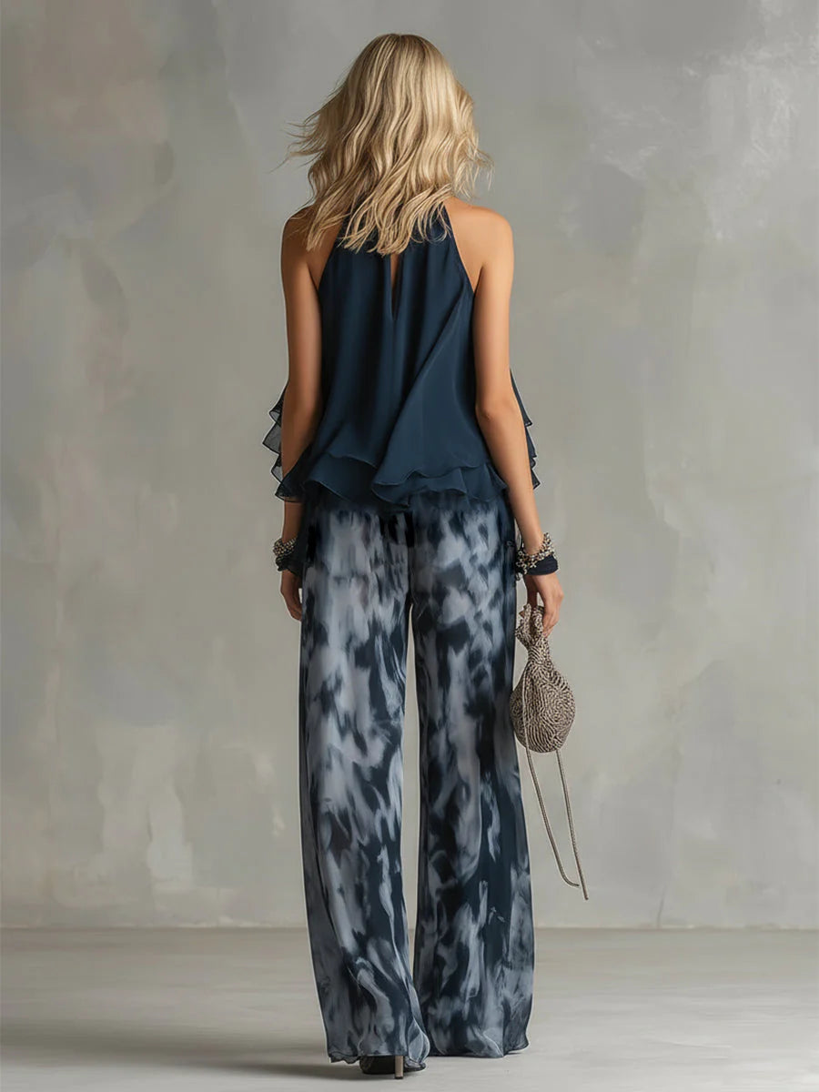 Élise | Ensemble élégant et léger avec top fluide et pantalon ample