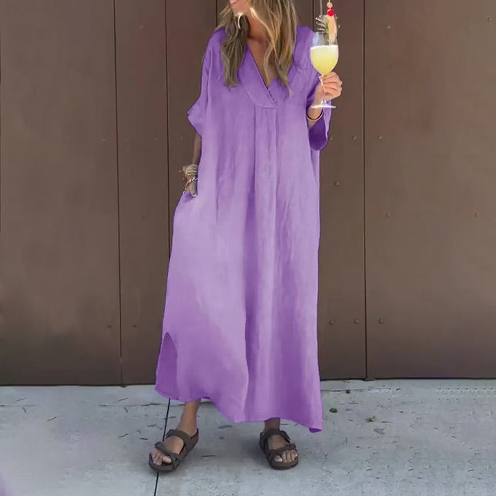 Alessia - Robe Décontractée à Col en V